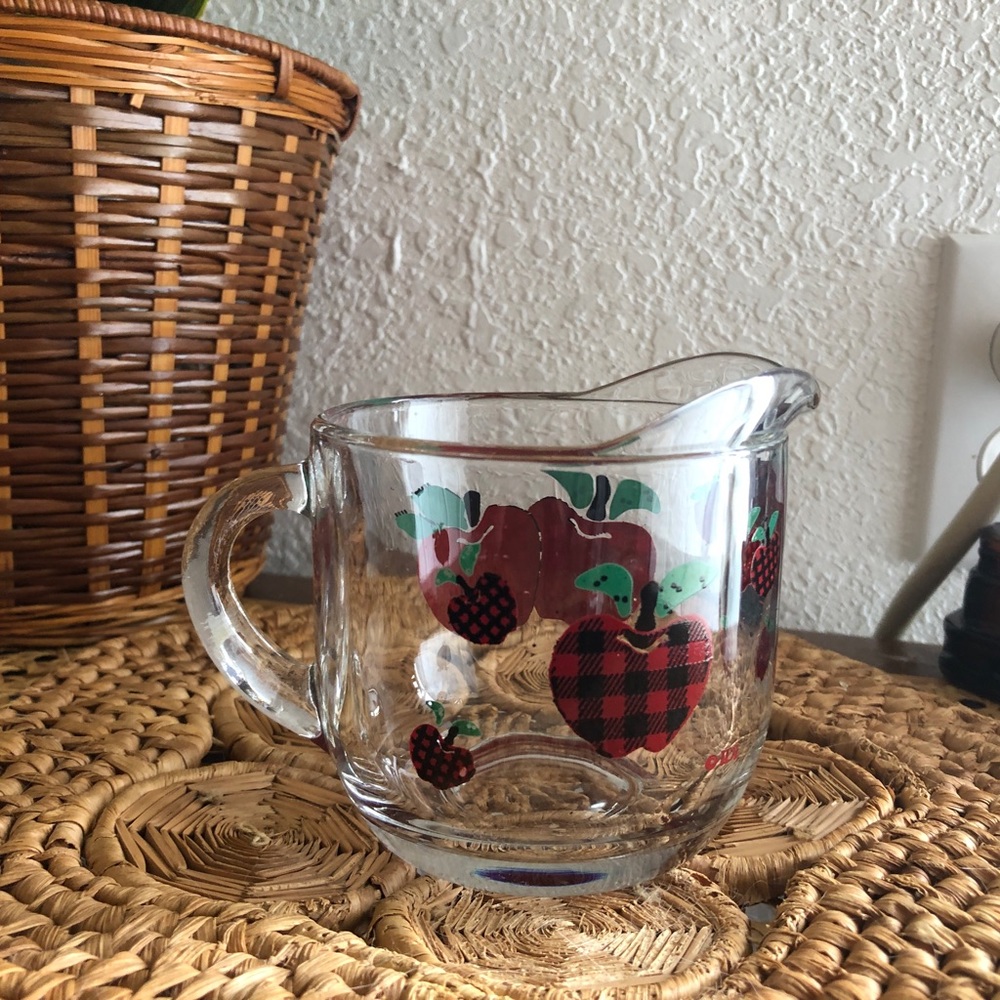 Anchor Hocking Plaid Apple Creamer & Juice Glass Set - Picture 15 of 15